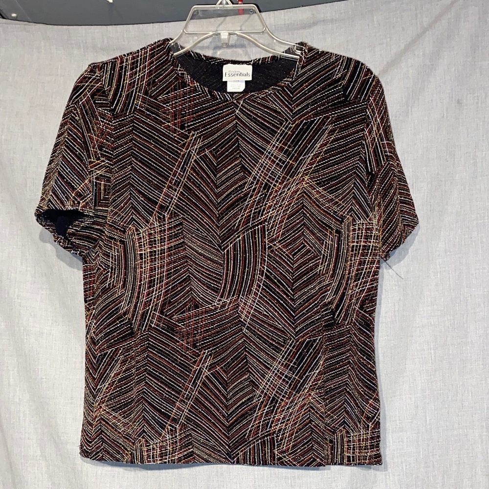 Stylish Geometric Short Sleeve Top